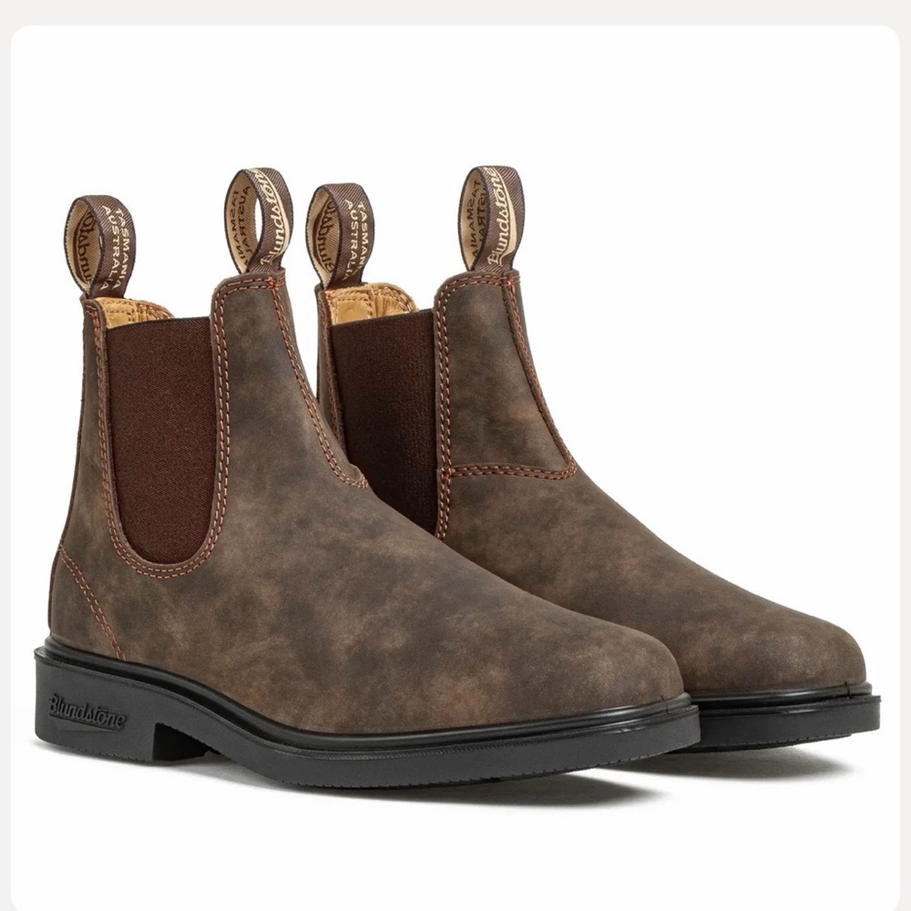 Blundstone 1306 Rustic Brown Square Toe Boots 7au… - image 1